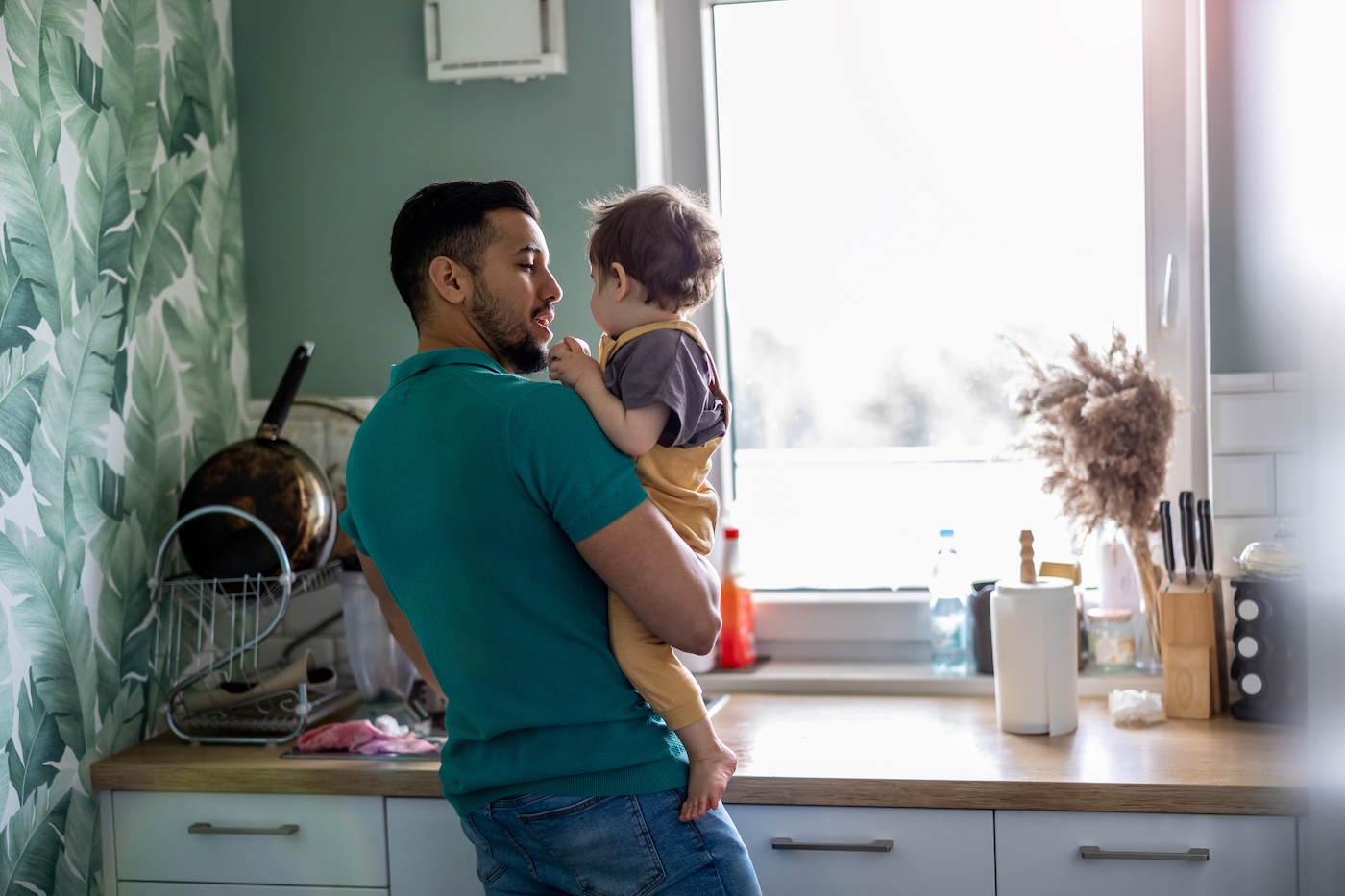 candid father and son nebula